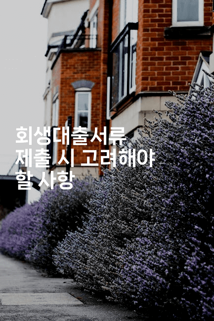 회생대출서류 제출 시 고려해야 할 사항-미드고