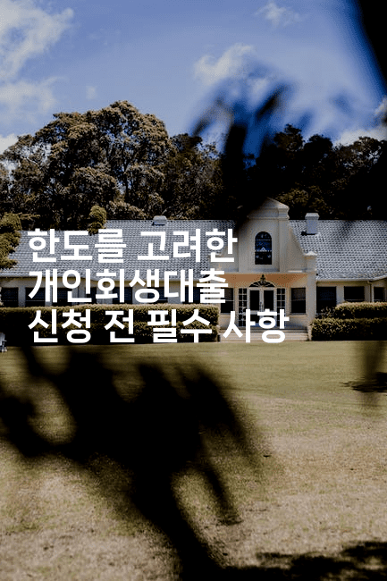 한도를 고려한 개인회생대출 신청 전 필수 사항-미드고